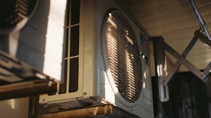 Air-conditioning unit, stock image for this template demo